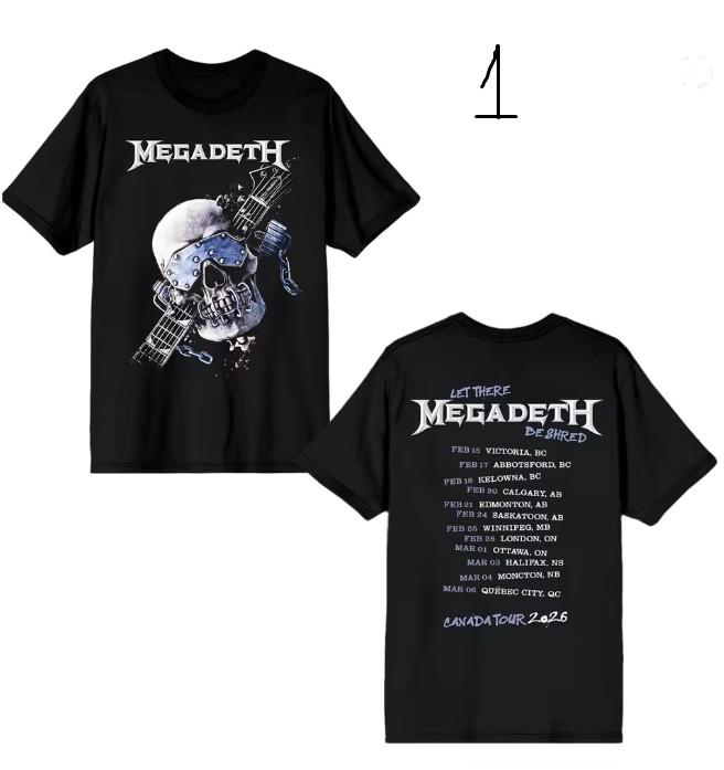 Megadeth Band 2026 Tour Let There Be Shred graphic New T Shirt S