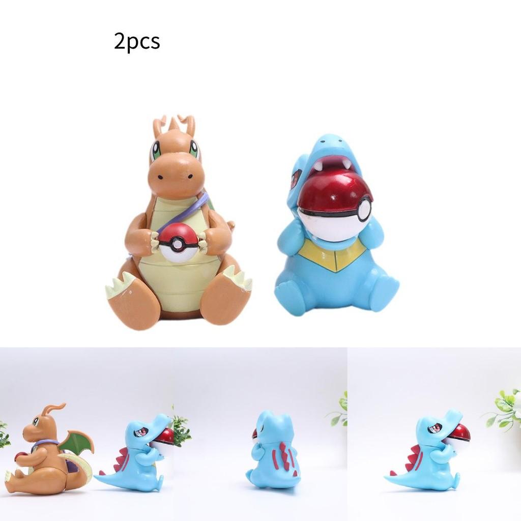 Adorable Pvc Plush Doll Featuring Sitting Charizard And Mini Gator Design