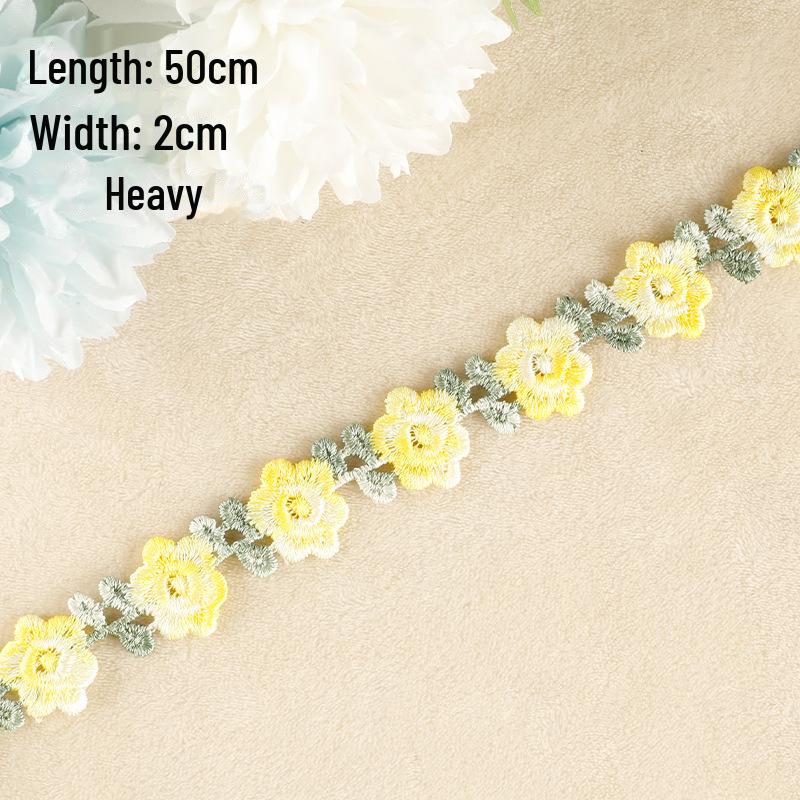 Water-Soluble Embroidered Cartoon Flower Lace Patch for DIY Clothing