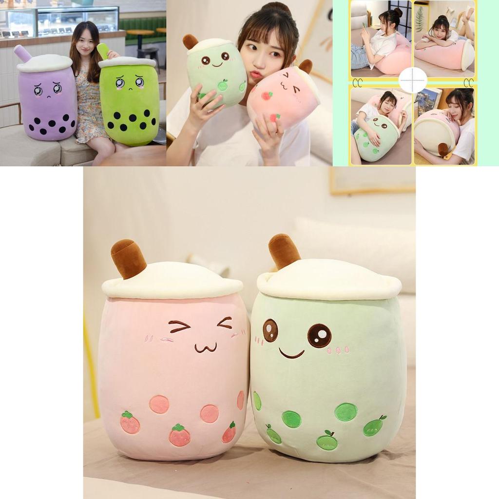 Adorable Bubble Tea Boba Cup Plush Pillow Cushion For Cozy Softness In 4 Sizes