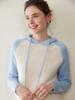 Women's High-End Color Block Hooded Cashmere Sweater - Loose, Thick, Raglan Sleeve Knitwear for Autumn/Winter Outerwear