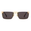 Louis Vuitton Heritage Checkered Design Metal Square Sunglasses Men Sunglasses Gold Z3206U