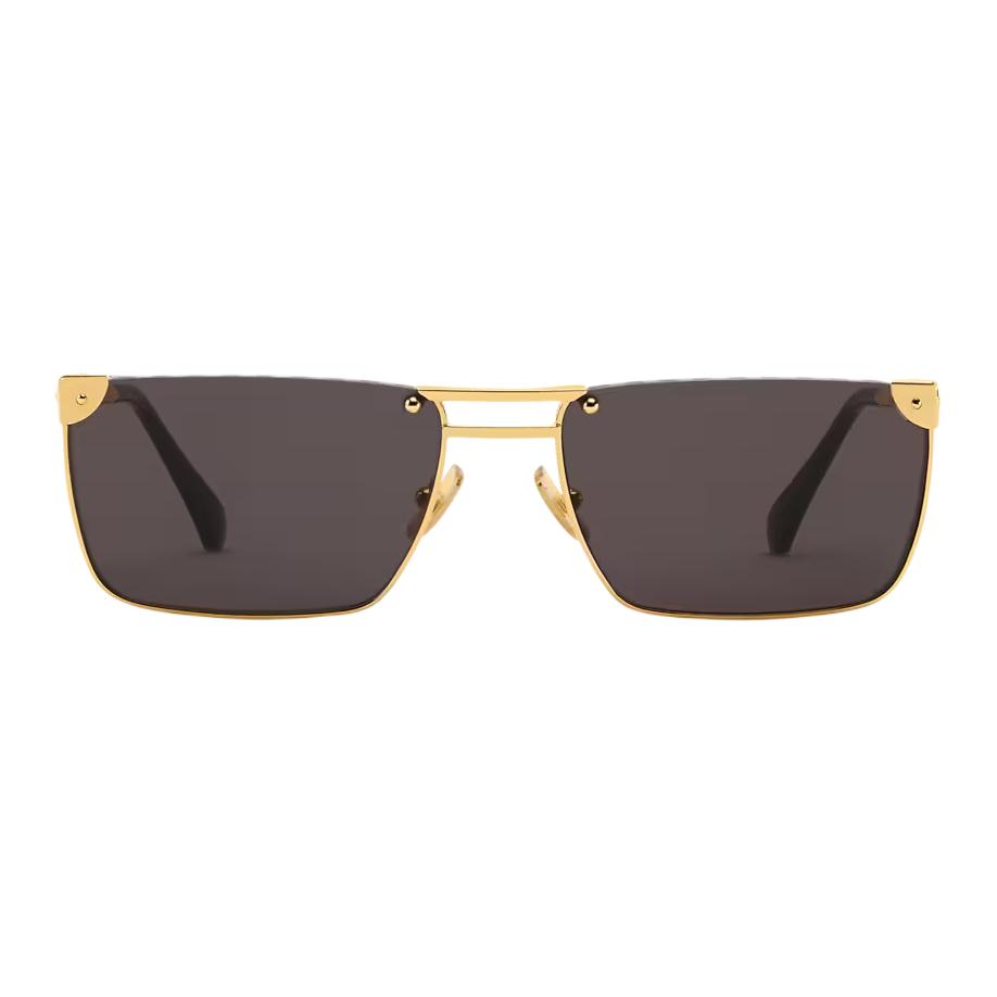 

Louis Vuitton Heritage Checkered Design Metal Square Sunglasses Men sunglasses Gold Z3206U U,Gold