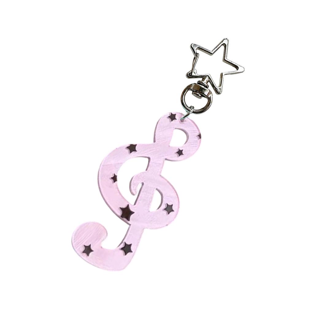 Music Note Keychain For Keys Bags Backpacks Acrylic Alloy Design Lightweight Portable Gift For Musicians Music Lovers