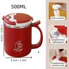 304 Stainless Steel Double Wall Insulated Coffee Coffee With Strainer&Spoon&Straw Leak Proof Mug Reusable Water Cup Drinkware