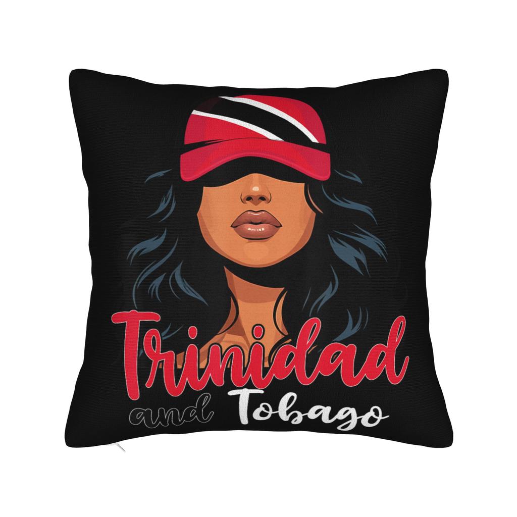 Trinidad and Tobago Flag Football Pillow Covers Stuff Printing Cushion Cover Decor  Pillow Case Cover Home Multiple Sizes