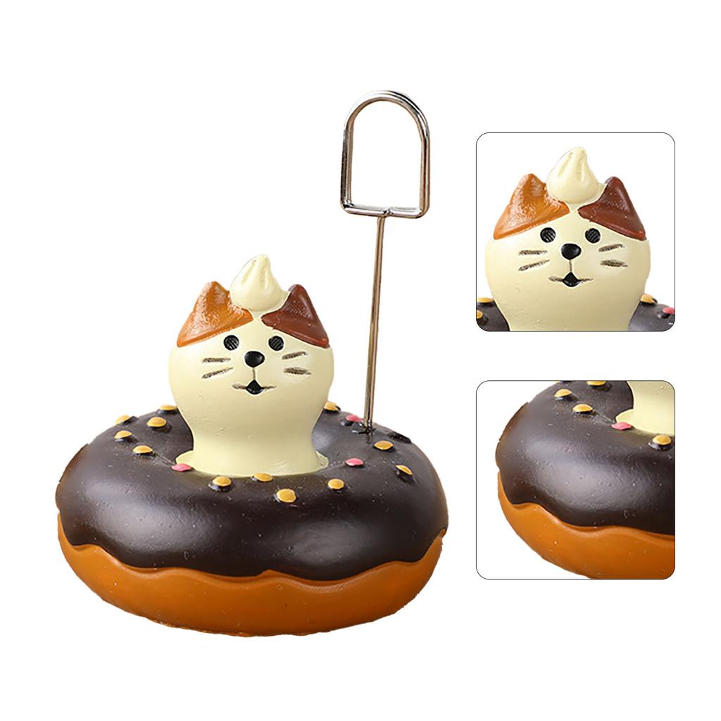 Note Holder Photo Clip Stand Memo Display Clamp Resin Home Decoration for Office Donut