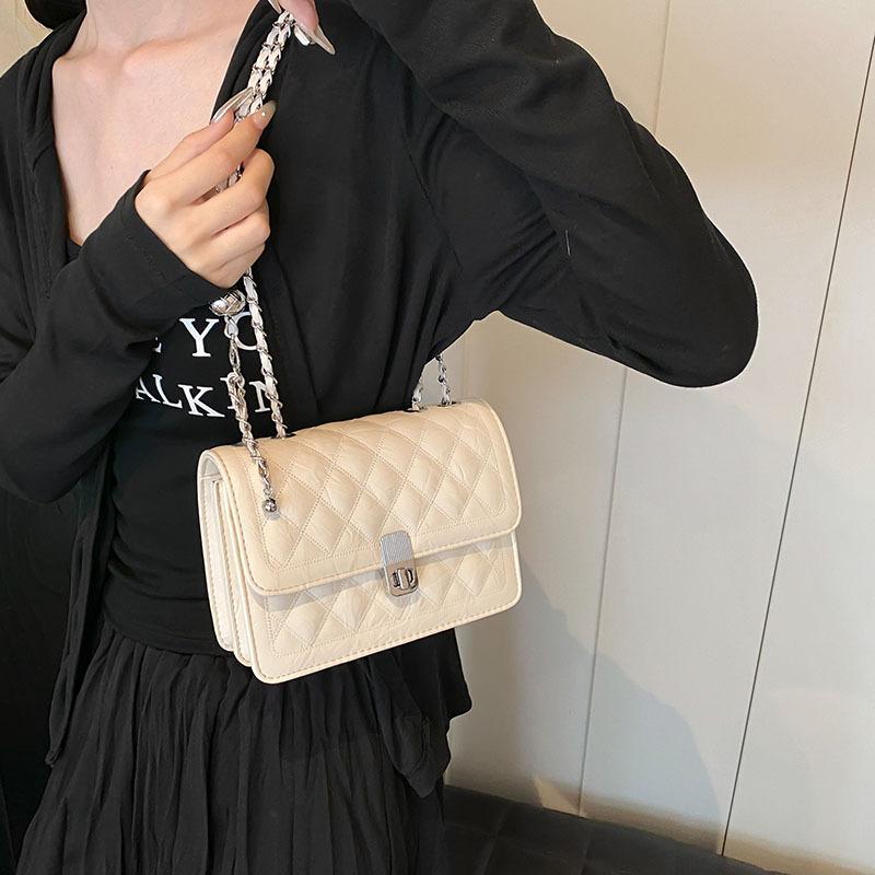 Lässige Kettentasche Damenmode Kleine quadratische Tasche Umhängetasche