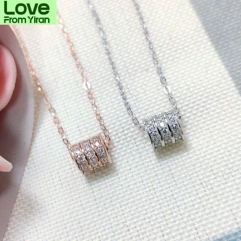 Voguish Fashionable   Color Pendants Necklaces High Quality Zircon Stone Pendant Necklace Pendant Women Rose Gold Tone Fine Jewelry
