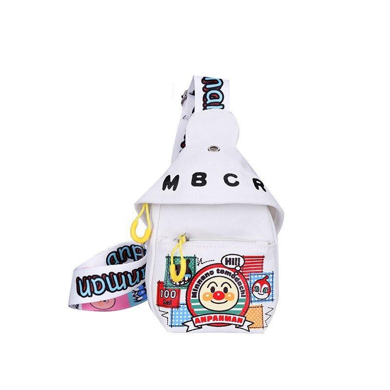 Canvas Small Bag 2025 Summer New Trendy Fashion Cartoon One Shoulder Diagonal Span Chest Bag Student Bag