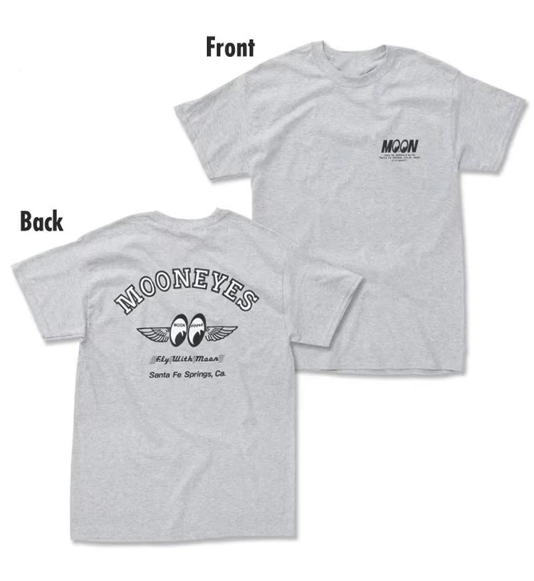 Classic American Tuner Car Culture Mooneyes Moon Graphic Print T-shirt Men Women High-street Hip Hop Fashion Loose Casual Oversized Top Summer New Tee