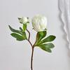 Real Touch Peony Bouquet 1 Bloom 1 Bud Artificial Peony Flower Faux Silk Floral Arrangement for Home Vase Wedding Centerpiece Party Decor