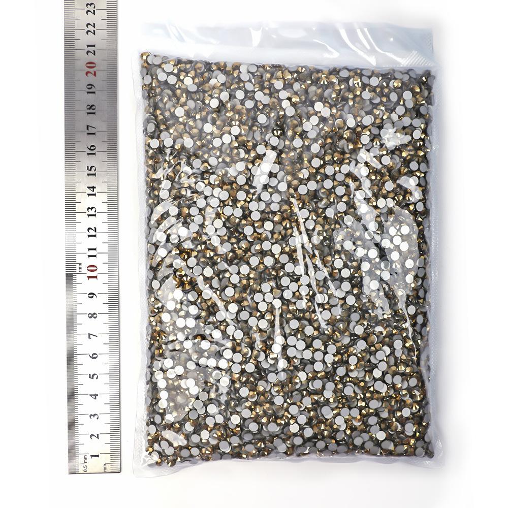 Weichen Big Bag Flat Bottom Diamond Color Plated Crystal Diamond Decorative Rhinestone Diy Nail Art Glass Jewelry Accessories