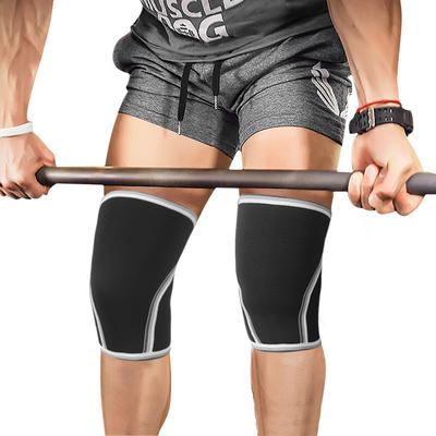 Zesílené vzpírání Chrániče kolen Silové Cvičení Fitness Potápěčská tkanina Síla Vzpírání Dřepy Těžké tahy Herkules Komprese+7mm