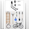 Heavy Duty Wall Mount Iron Hook Anti-Slip Garage Organizer Hanger for Bicycle Ladder Yard Tool Storage