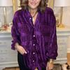 2023 Stylish Comfortable Casual Pleated Velvet Shirt