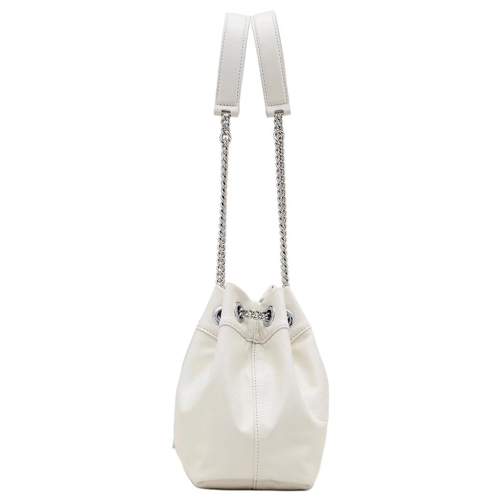 Marc Jacobs The Chain Sack Leather Bag White Women Bags 2P5HSH030H02-100