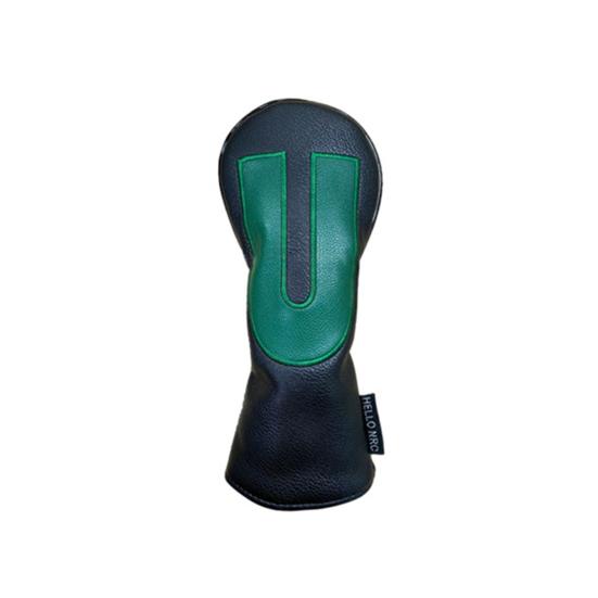 Faux Leather Golf Club Head Cover for Drivers Fairway Woods Hybrids No.1/3/5/U Headcover Soft Velvet Green Putter Head Protector