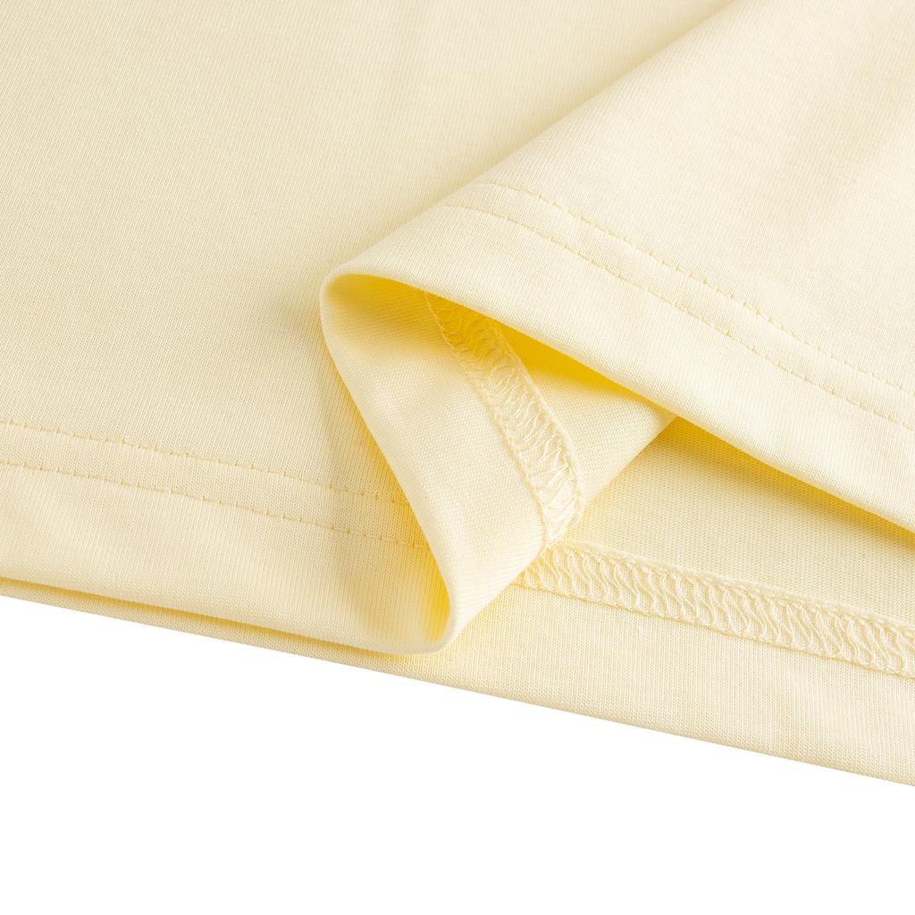 Anta Lifestyle Series Short Sleeve Knitted Shirt Summer T-Shirt Unisex Tops Banana-Yellow 972628112-3