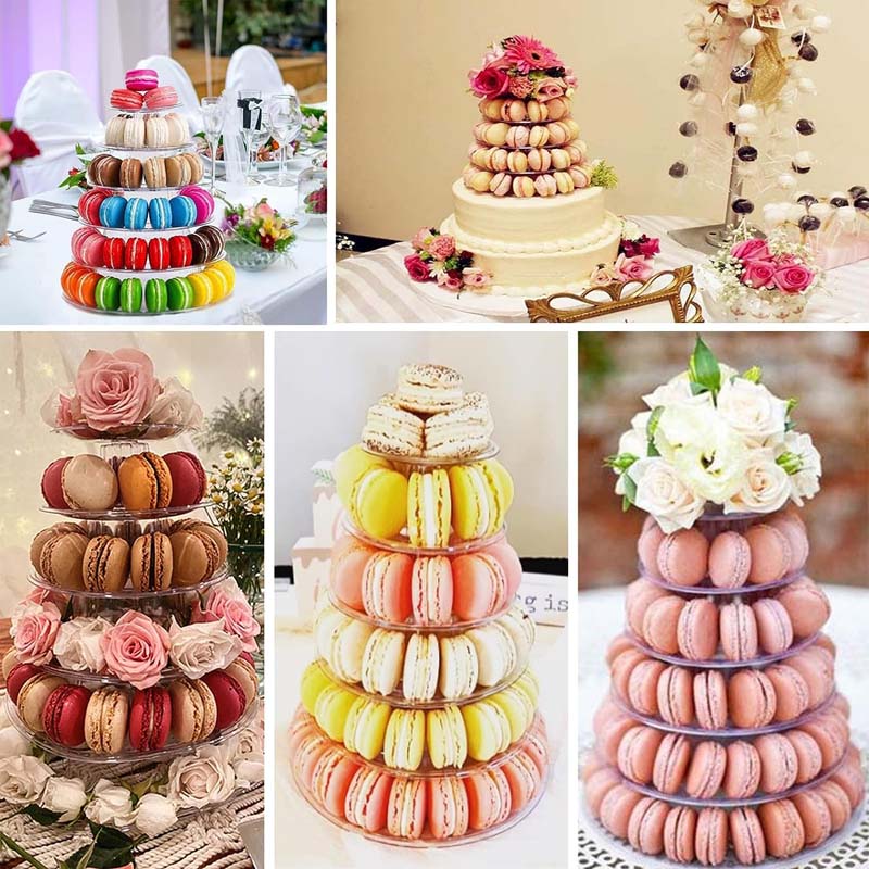 4/6 Etagen Macaron Pyramide Macaron Turm Präsentationsständer Für Macaron Cupcake Fondant Kuchenständer Hochzeit Geburtstagstorte Dekoration