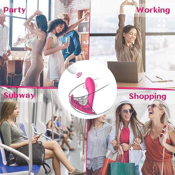 Wearable Panty Vibrator App Remote Control Butterfly Vibrator, Realistic Dildo Vibrator Rabbit Vibrator with 9 Vibrating Modes Sex Toys for Women