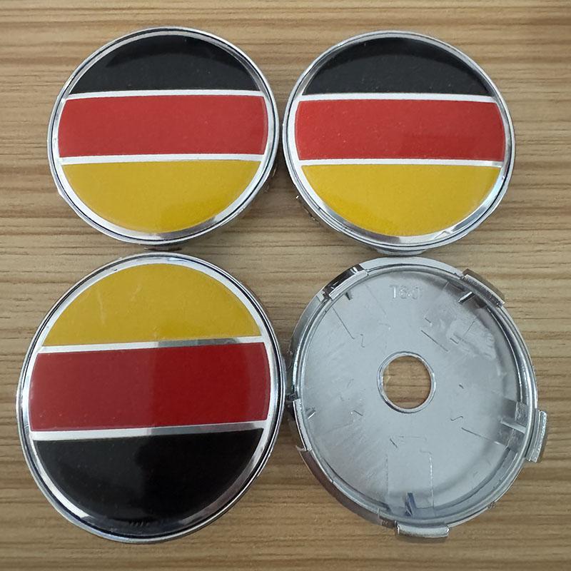 4Pcs 56mm 60mm Germany France Italy Badge Car Wheel Center Hub Caps Badge Rim Cover Sticker