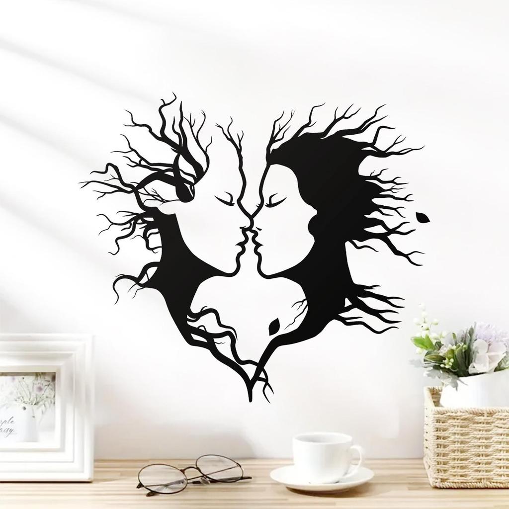 Black & White Art Stickers: Self-Adhesive Beautification for Bedroom, Living Room, Ceiling Decor