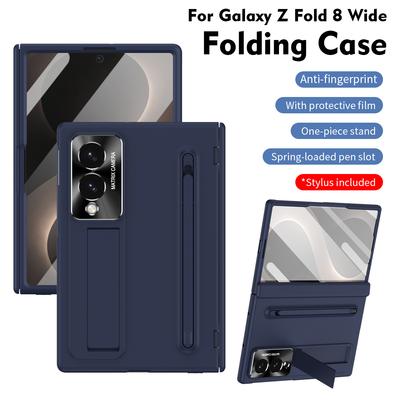 For Samsung Galaxy Z Fold8 WIDE Case New Integrated Stand Folding Back Cover with Toughened Film For Samsung Z Fold 8 WIDE Funda