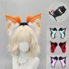 Fascia Elettrica con Orecchie da Volpe Sensibile alla Gravità Simulazione Realistica Animale Orecchie Morbide Accessori Cosplay Orecchie da Gatto Anime