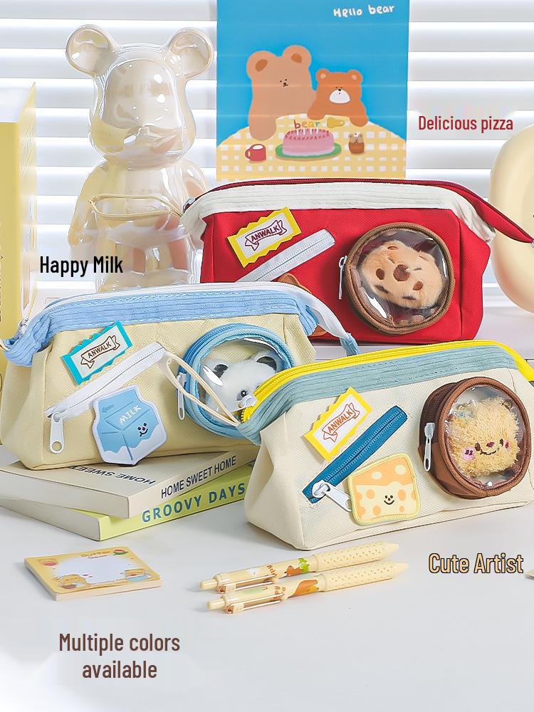 Cute High Capacity Pencil Case - Stylish Stationery Box for Students