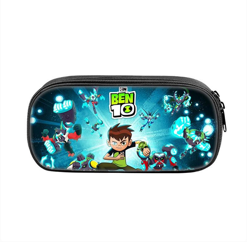 Trousse à Crayons Ben10 pour Enfants Grande Capacité en Nylon Organisateur de Papeterie pour Étudiant Utilisation Scolaire