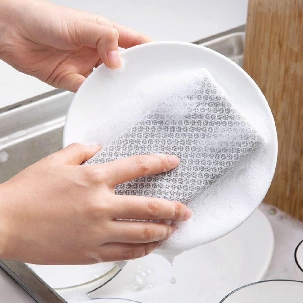 5Pcs New Sponge Dishwashing Sponge Reusable Not Hurt Pot Scouring Pad Kitchen Cleaning Household Cleaning Tools Clean Rub
