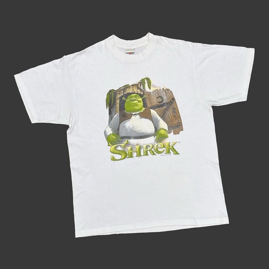 Shrek 2001 Y2k Vintage Movie Promo Dreamworks Animation Graphic Unisex T-Shirt S