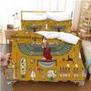 Zestawy pościeli Faraon, Rozmiar King 3D Dekoracja Plemienna Starożytnego Egiptu Zestaw Poszwy na Kołdrę dla Dorosłych Egipska Piramida Poliestrowa Poszwa na Kołdrę