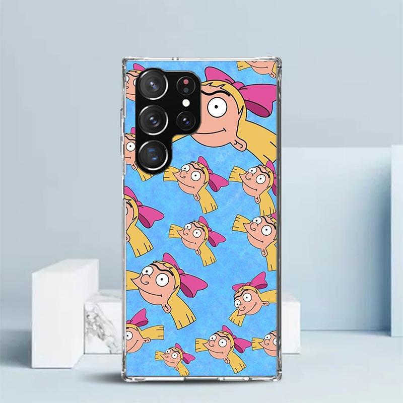 Cartoon Hey Arnold Fondos Phone Case For Samsung Galaxy S24 S25 Edge S26 Ultra S22 S23 Plus S21 + S20 FE Soft TPU Back Cover Gal