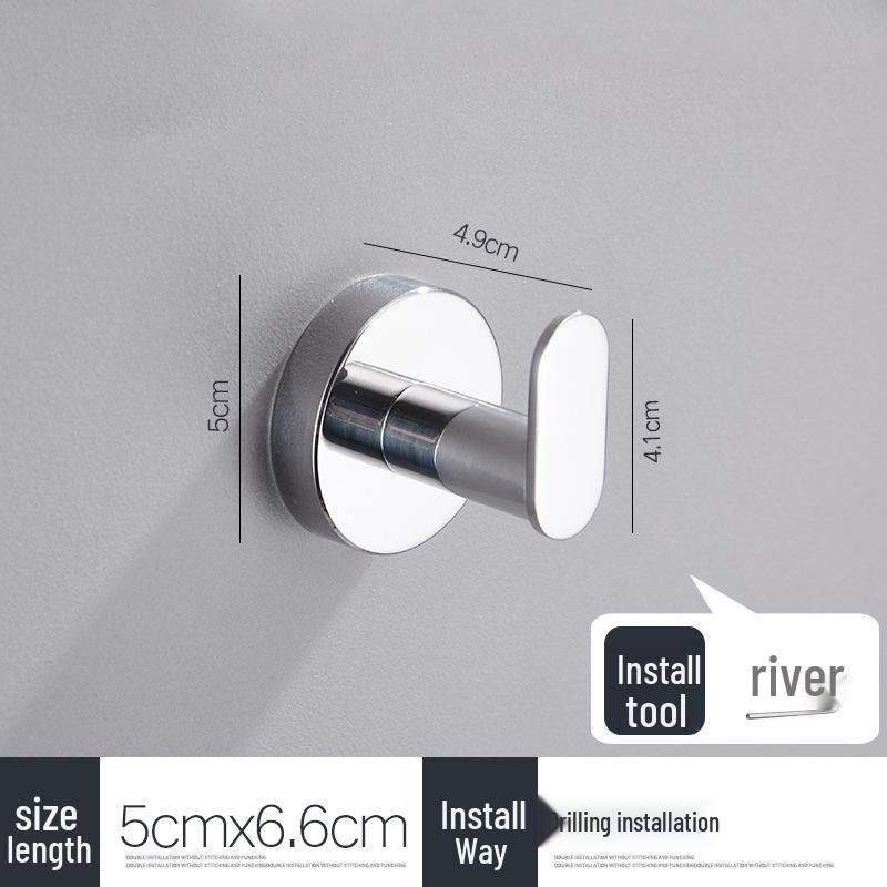 304 Stainless Steel Wall-Mounted Clothes & Towel Hook for Bathroom, Kitchen, Hotel.