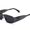 Celine Logo Design Metal Square Sunglasses Men Sunglasses Black CL40325U14A