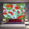 Watermelon and Butterflies Pattern Design Pattern Wall Hanging Tapestry Decorative Tapestry Home Decor for Bedroom and Living Room