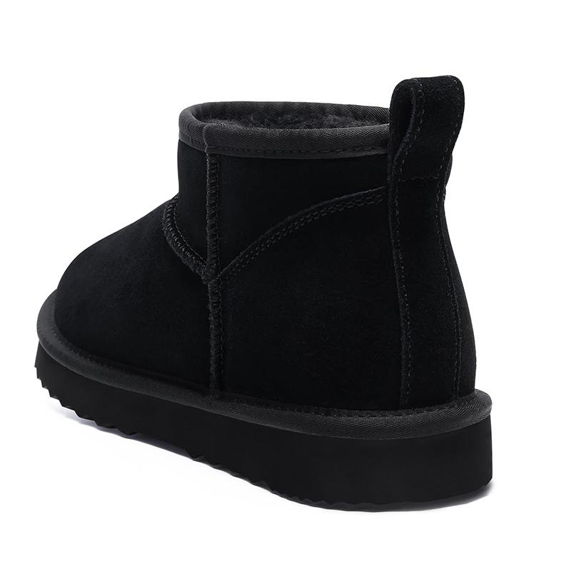 Fashion Kidmi Women's Boots Genuine Suede Mini Boots for Women Winter Fuzzy Snow Boots Short Ankle Boot Fur Lined Snow Boots Women Shoes