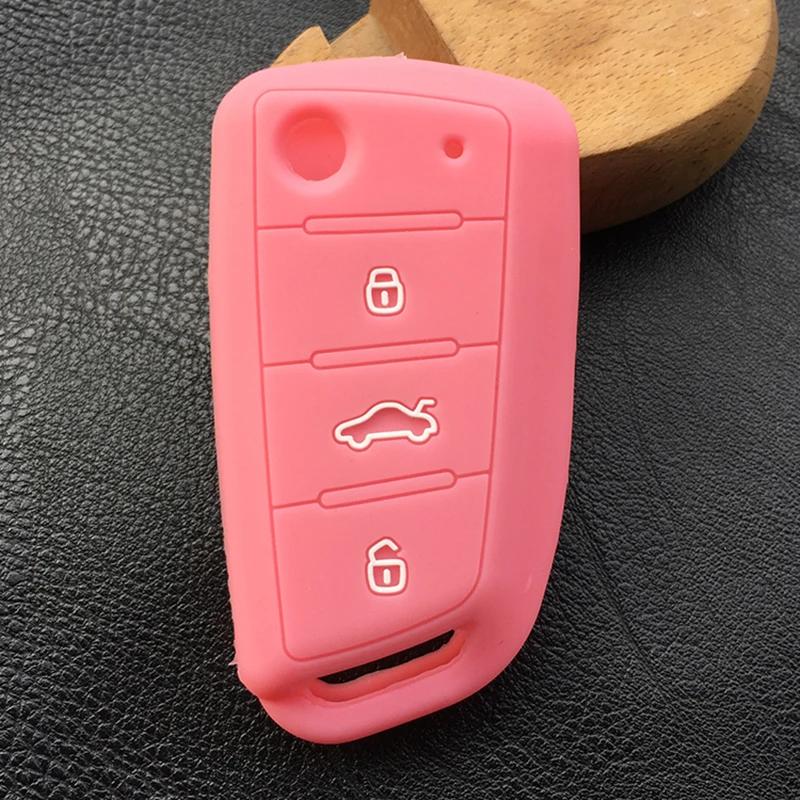 Silicone Car Key Cover Case For JAC S2 Refine S3 S4 S5 S7 R3 A5 3button key Accessories Key