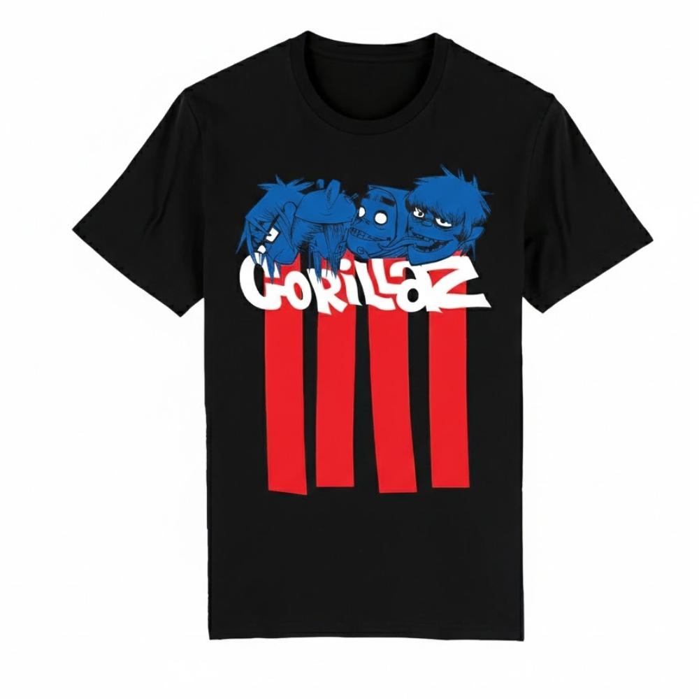 Gorillaz DARE graphic 100Cotton unisex shirt 2026 Summer New Unisexs fashion Oversized Y2k music Short sleeve Tshirt fan gift M