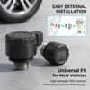 Tire Pressure Monitoring System Wireless Solar Powered with 4 External Sensors, Real-Time LCD Display, 6 Alarm Modes for RV Trailer Truck SUV