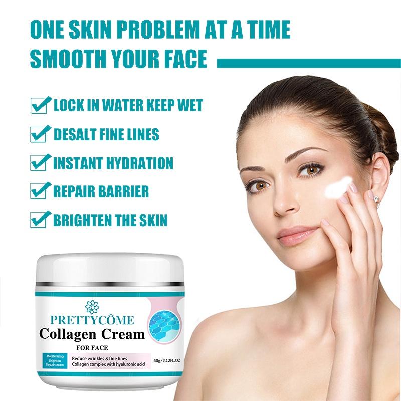 Face Collagen Cream Moisturizing Nourishing Cream Reduce Wrinkles Brightening Skin Facial Cream Face Skin Care