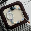Verstellbares Armbanduhr Perlenarmbanduhren Neue Quarzuhr Damen Mädchen