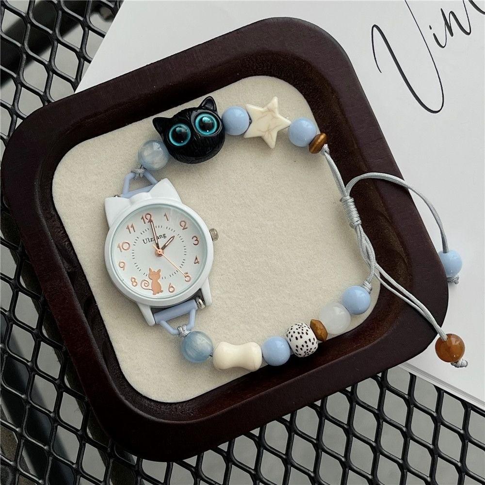 Verstellbares Armbanduhr Perlenarmbanduhren Neue Quarzuhr Damen Mädchen
