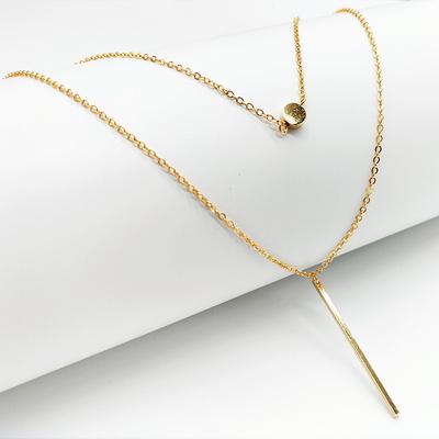 Europe, America, Fashion Temperament Women's Snake Bone Chain Accessories, Simple Small Dot Hanging Stick Double-layer Necklace
