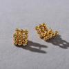 High-Grade Metal Geometric Round Inlaid Zircon Earrings, Simple, Fashionable And Unique Earrings.