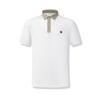 Fila Golf Series Color Block Simple Casual Versatile Comfortable Short Sleeve Polo Shirt Men Polo Shirts Jade-White A11M525102F-WT