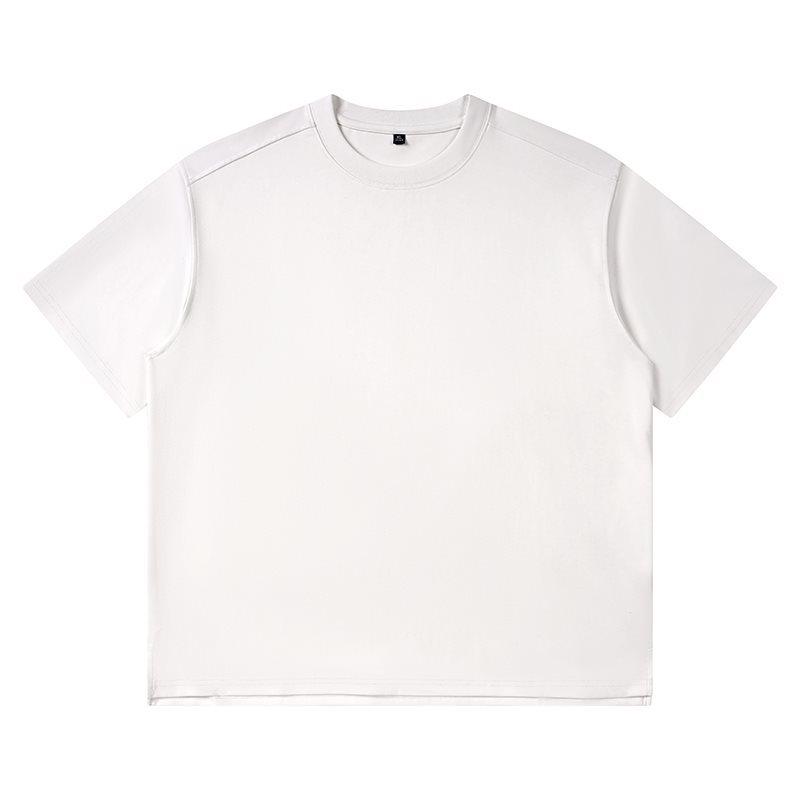 Men's 250g Heavyweight Loose-Fit Short Sleeve Round Neck T-shirt for Business Casual