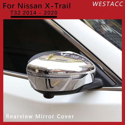 2Pcs ABS Chrom Auto Seite Rückspiegel Abdeckung Dekoration Schutz Aufkleber Trim für Nissan X-Trail T32 2014 -